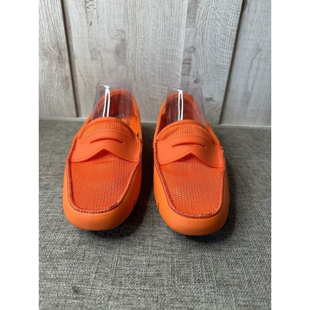 SWIMS Mens Penny Loafers Size 8 Machine Washable Boat Deck Orange Coral Shoes - Picture 5 of 11